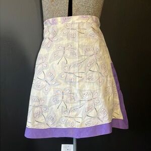 Vintage Butterfly Apron made of 1930s Feed Sack Fabric